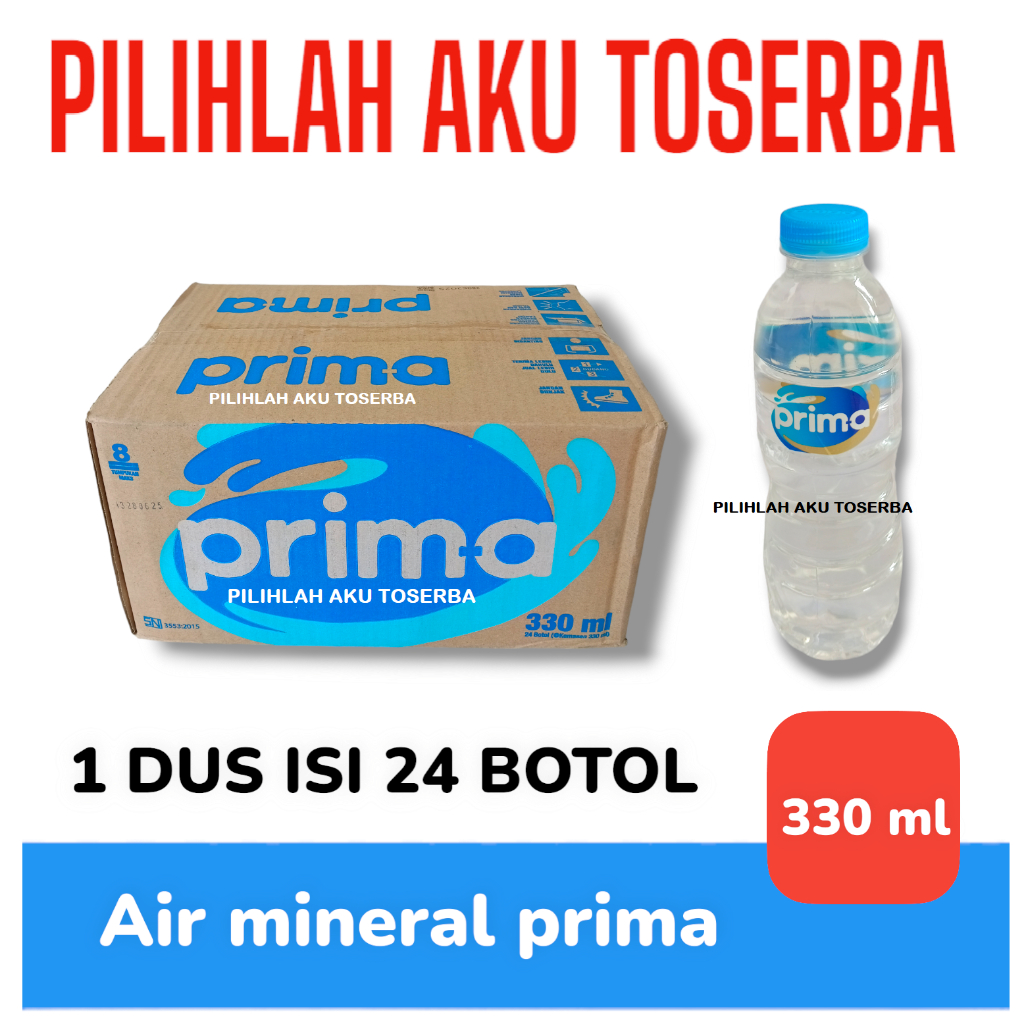 

Air Mineral Prima Botol Mini Pet 330 ml - (HARGA 1 DUS ISI 24 botol)