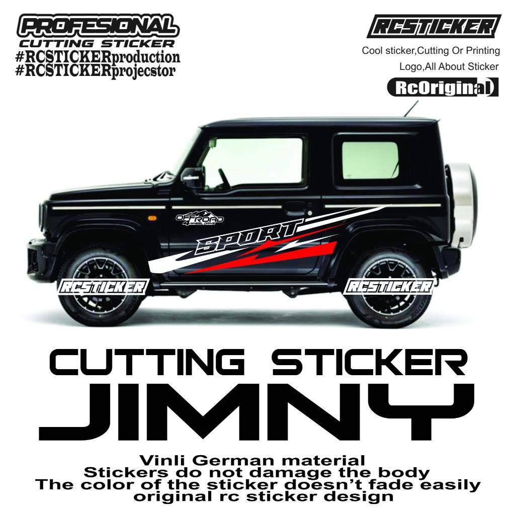 STICKER STICKER MOBIL SUZUKI JIMNY WRENGLER RUBICON KATANA STIKER CUTING JEEP ADVENTURE