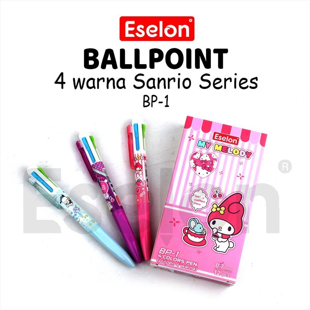 

1pcs pulpen cetek Sanrio 4 warna BP1/pulpen cetek 4 warna