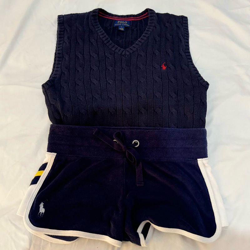 Polo Ralph Lauren Vest Cable Navy Preloved