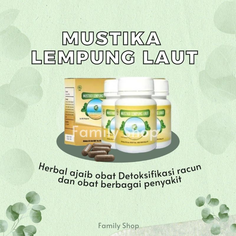 MUSTIKA LEMPUNG LAUT 60 KAPSUL - DETOX PENGHILANG RACUN USUS, OBAT ASAM LAMBUNG, MAAG KRONIS, GASTRI