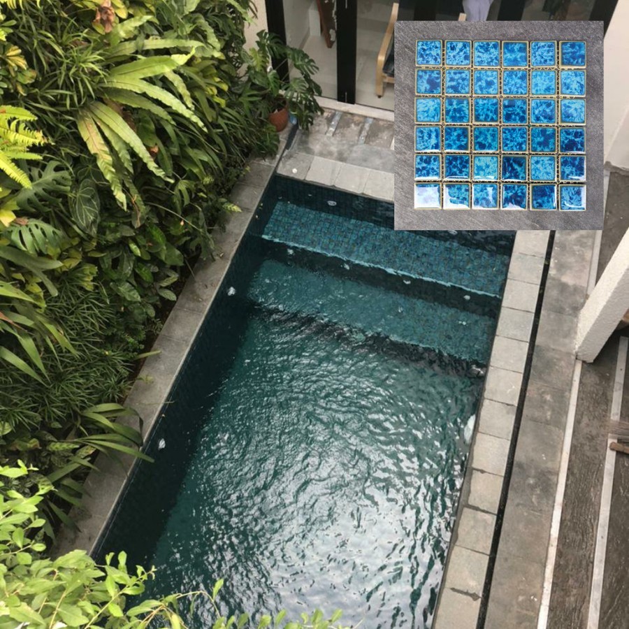 Mosaic Kuda Laut Mass SQ 332 Supreme - Keramik Mozaik Kolam Renang