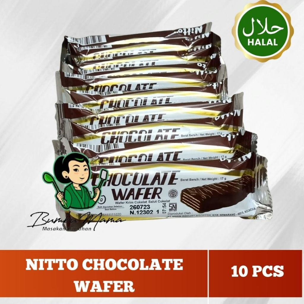 

Nitto Chocolate Wafer 17gr / 1 Pack Isi 10pcs