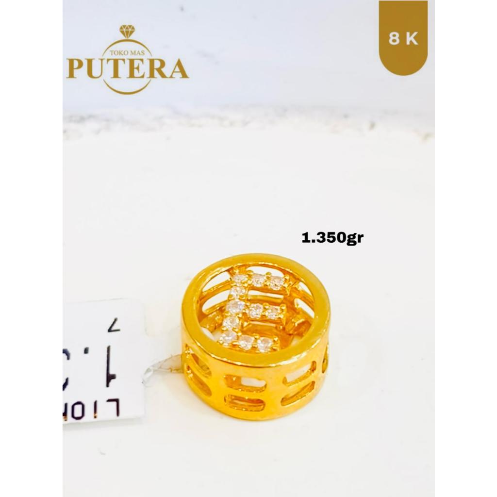 Liontin Charm Emas Huruf E 1.35gr Untuk Gelang Tali / Kalung Perhiasan Unik