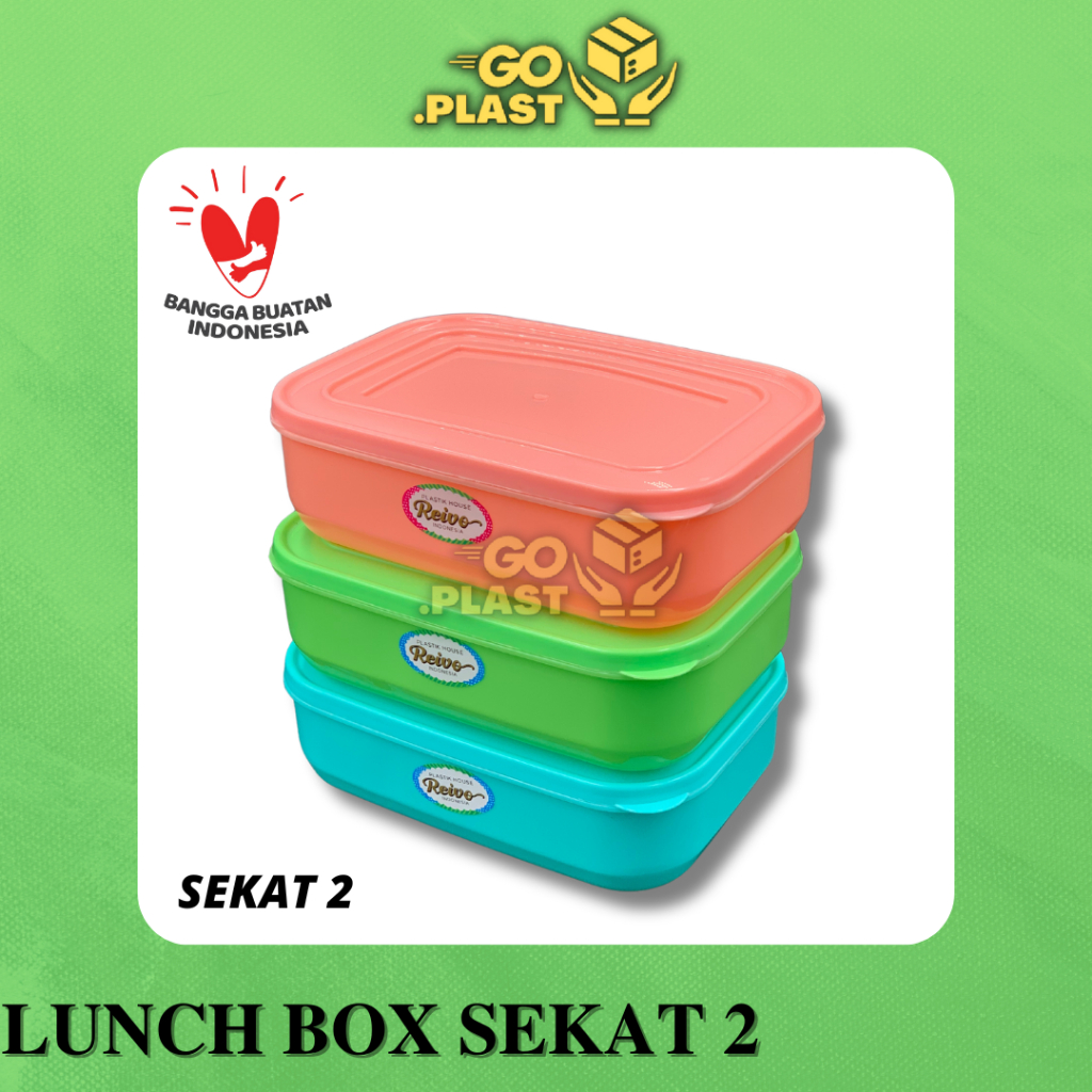 [6PCS] HAPPY KOTAK MAKAN PLASTIK SEKAT 2