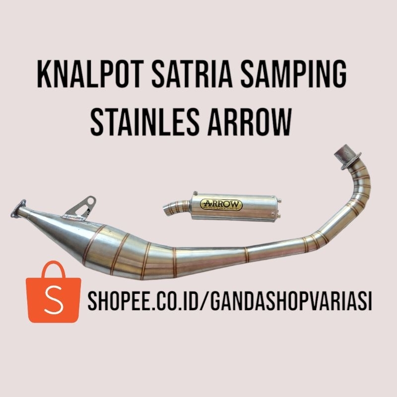 knalpot satria 2 tak samping stainles ARROW (BISA COD)