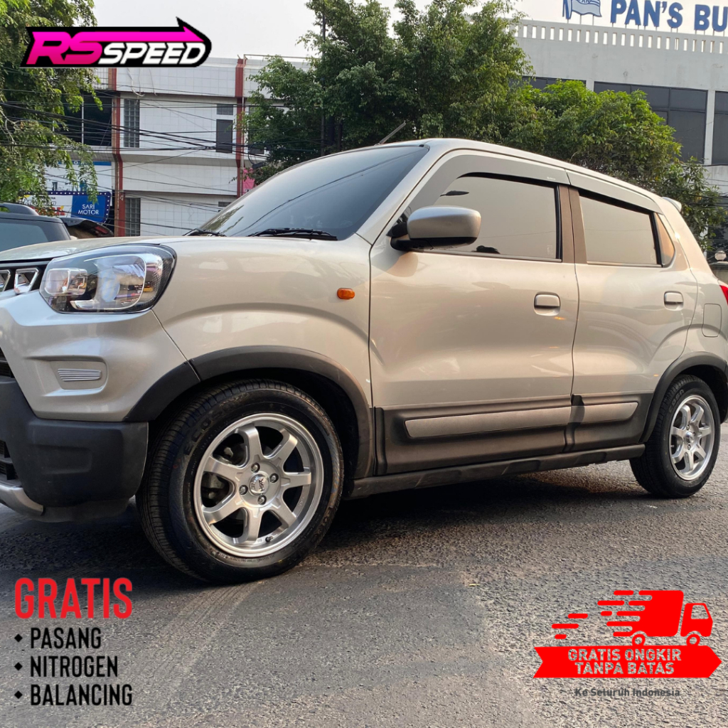 Veleg mobil + ban baru termurah ring 15 hsr boroko tjh pcd 4x100 bisa untuk brio calya agya yaris dl