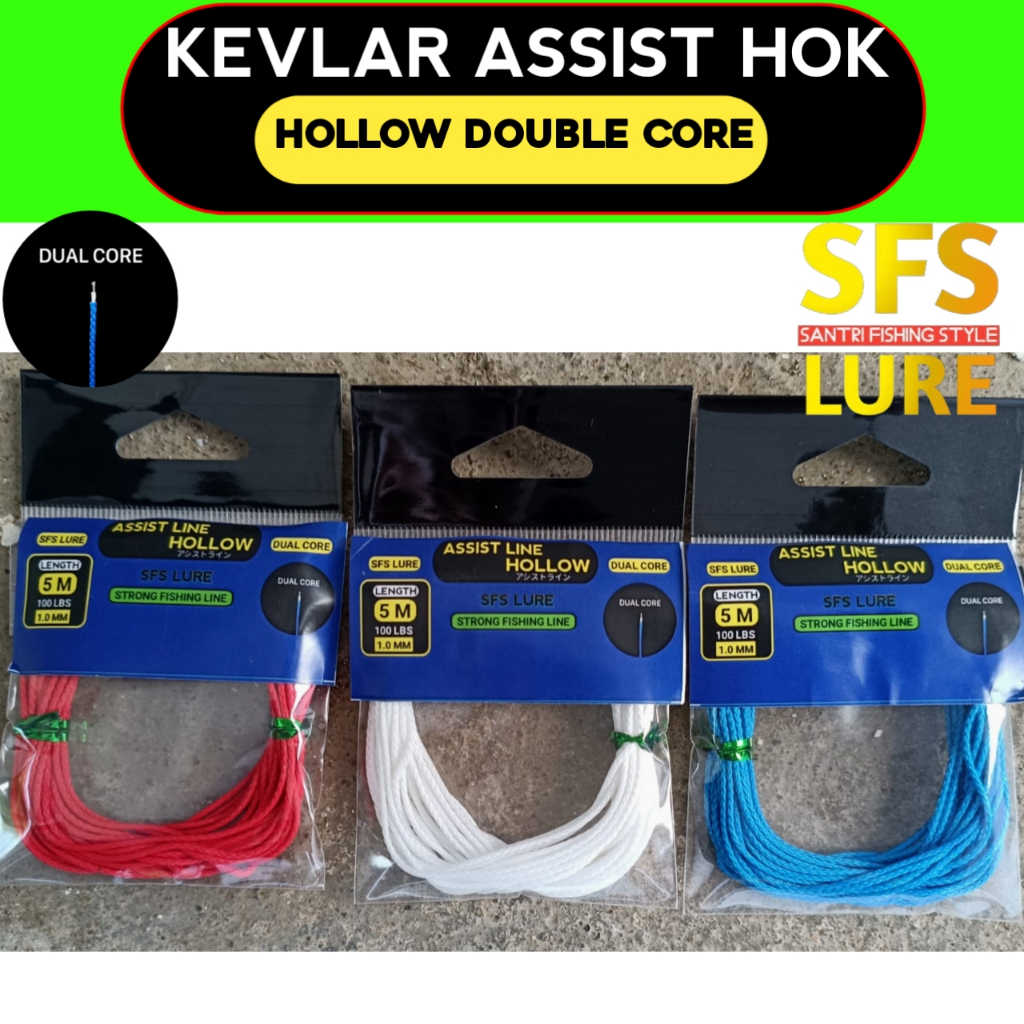 kevlar assist hok kevlar hollow double core tali kevlar asist hok kevlar hollow kevlar pancing kevla