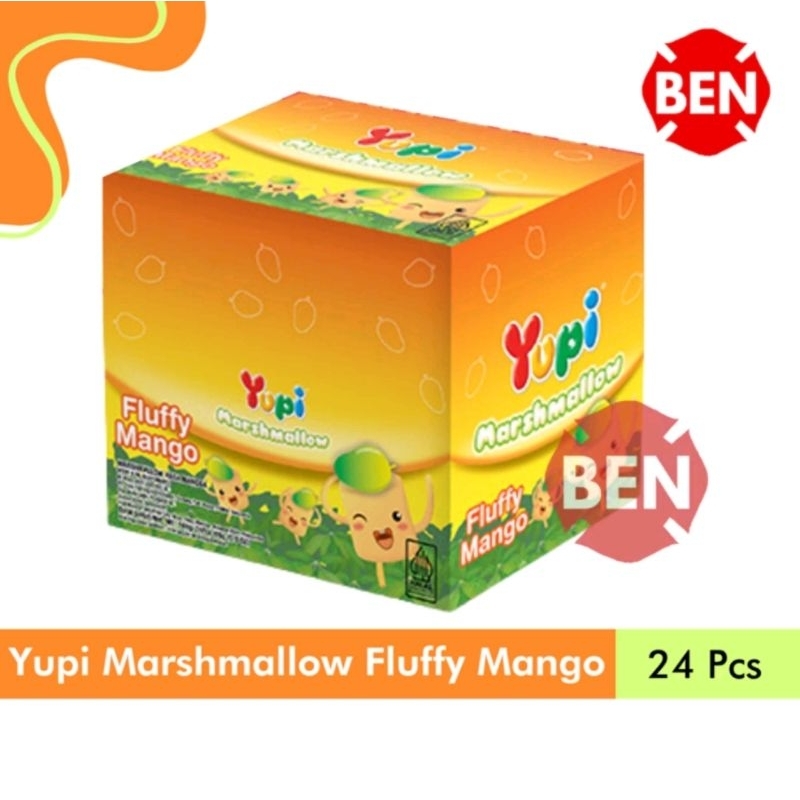 

yupi marshmellow fluffy mango 1 box isi 24 pcs