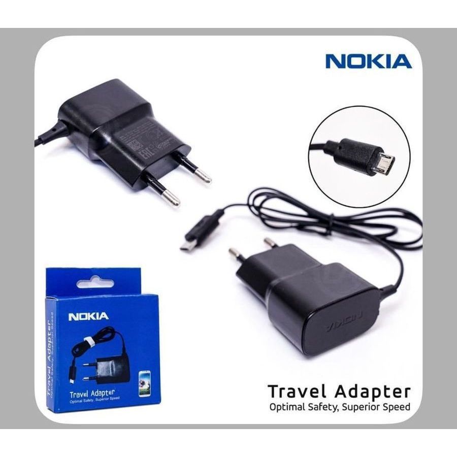 Charger Nokia Micro / Gepeng Packing Dus Kualitas Bagus
