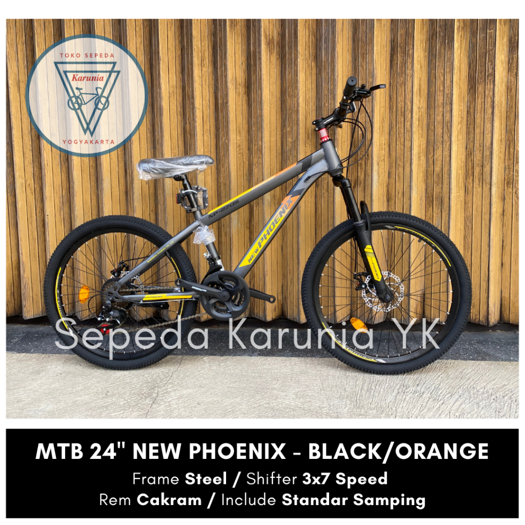 MTB 24 inch New Phoenix - Sepeda Gunung 3x7 Speed