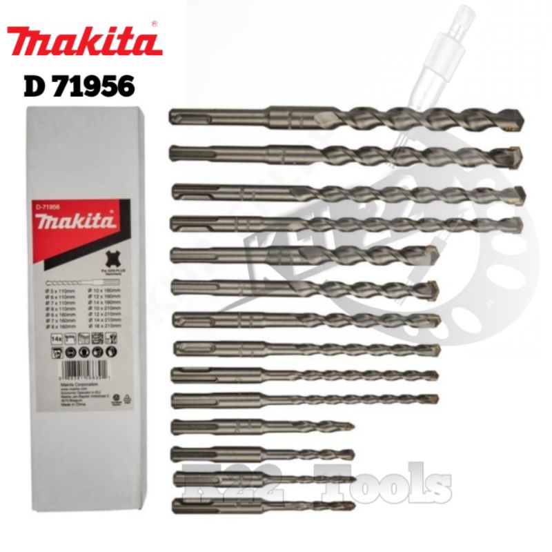 MATA BOR BETON SDS SET 14 PCS MAKITA D71956 MATA BOR 5-16 MM