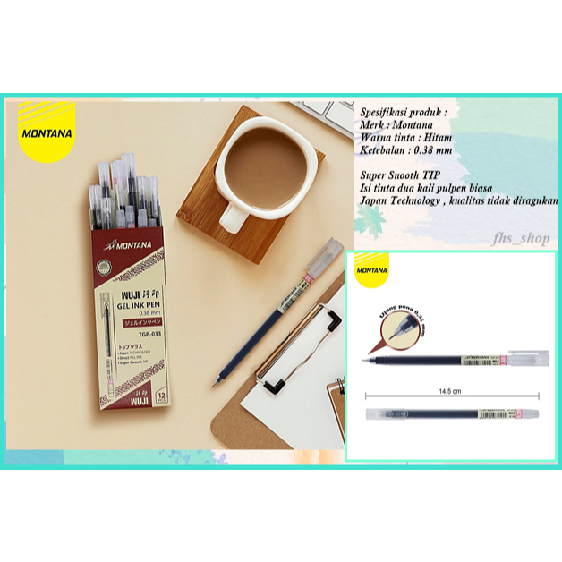 

Pulpen Gel Montana Wuji 0.38 mm Pulpen Japan Tech Anti Macet