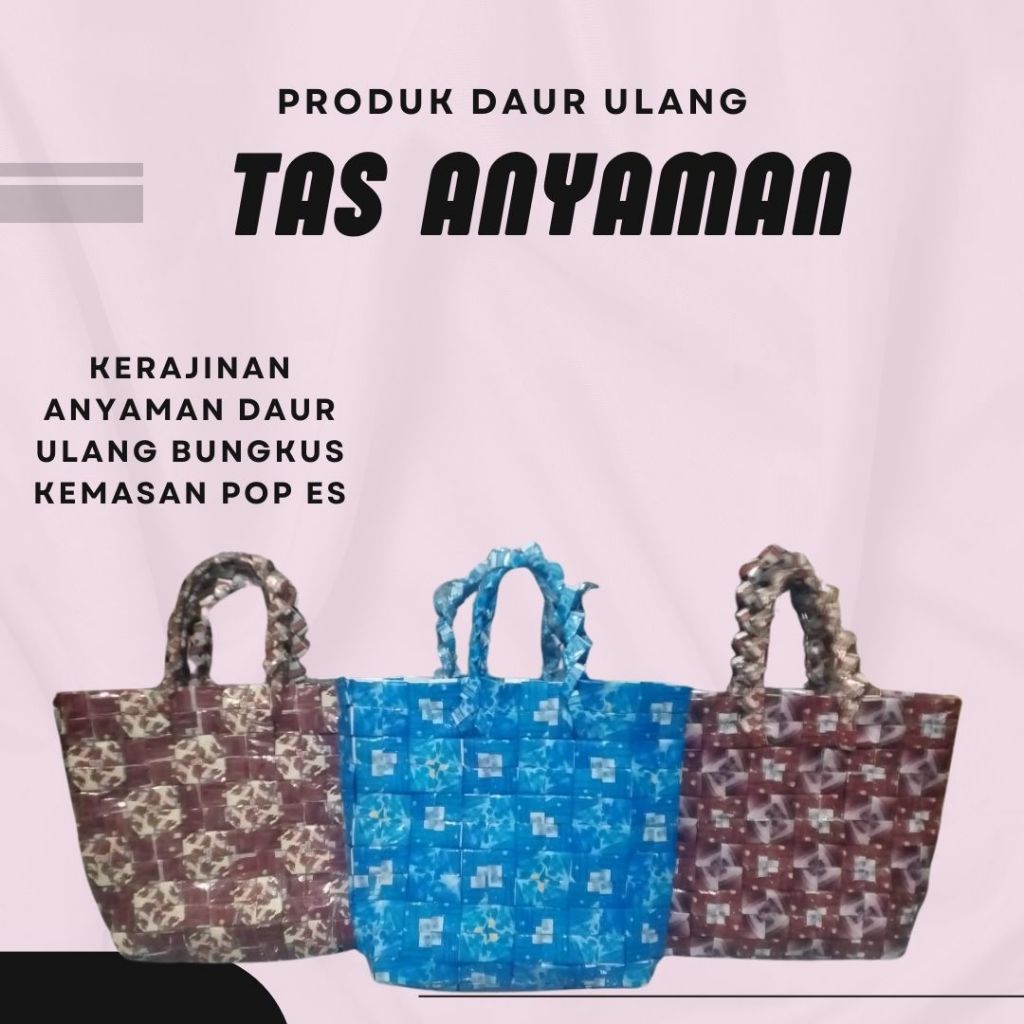 Tas Wanita Terbaru / Fashion Wanita / Tas Belanja Sayuran Pasar / Tas Anyaman Daur Ulang