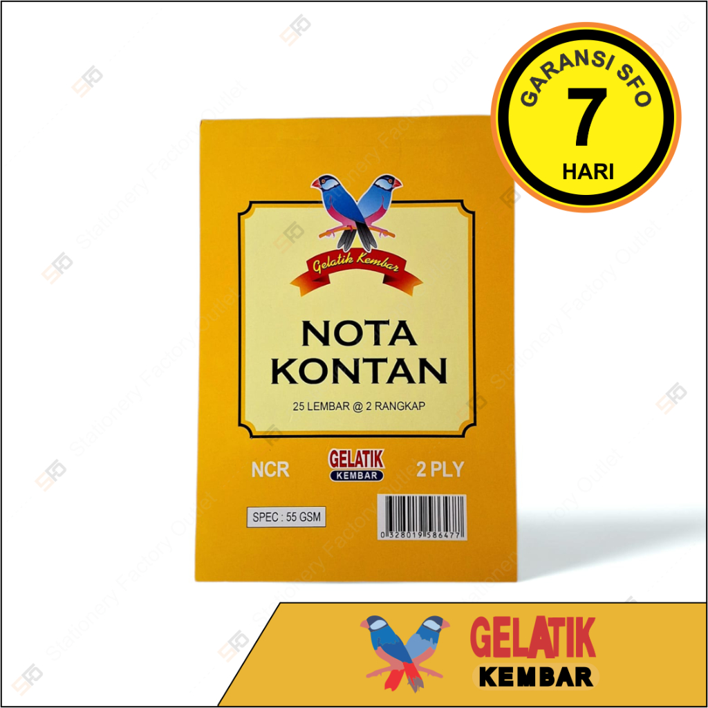 

Nota Kontan Gelatik Kembar 2 Rangkap Kecil - SFO Semarang Official