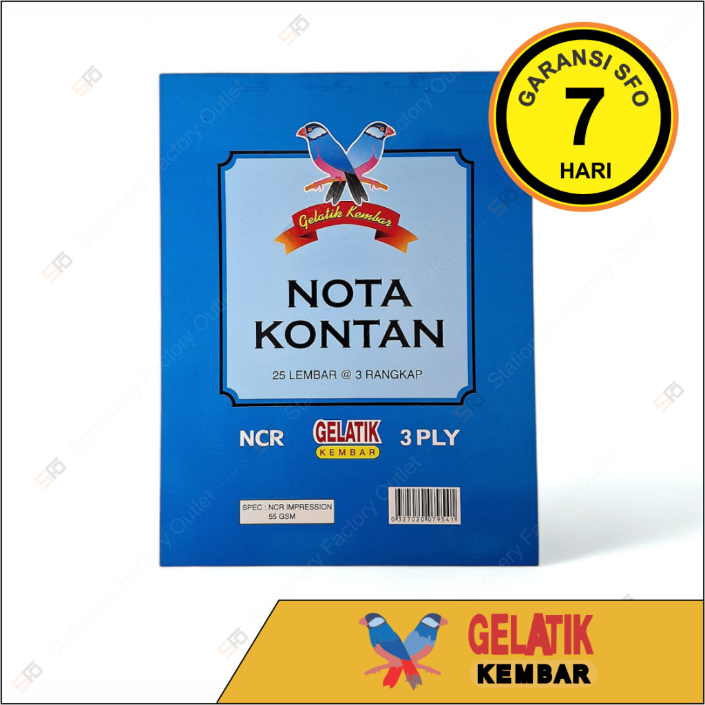 

Nota Kontan Gelatik Kembar 3 rangkap Besar - SFO Semarang Official