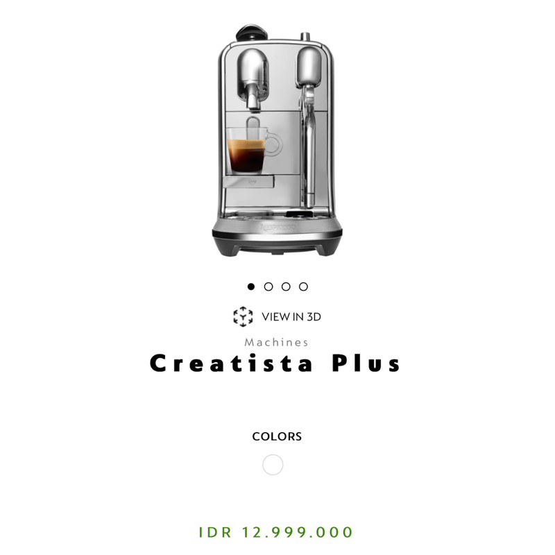 Mesin kopi Nespresso Creatista Plus preloved bekas free capsule dispenser