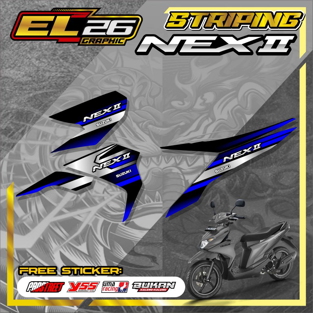 511 STRIPING STICKER SUZUKI NEX II - STICKER SUZUKI NEX II MOTIF GRAPIC