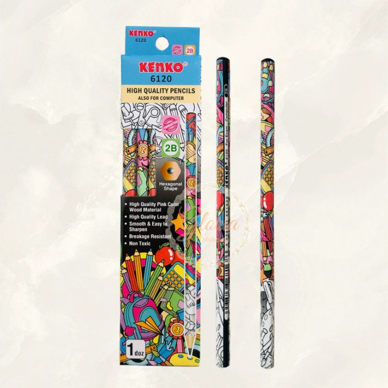

[KENKO 6120] KENKO PENSIL 2B 6120/KENKO PENSIL ISI 12PCS