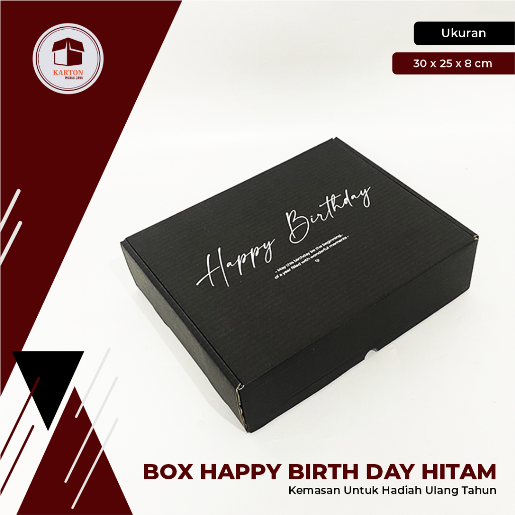 

BOX KADO "HAPPY BIRTHDAY" 30 x 25 x 8cm LS - Karton/Box Happy Birthday/Ultah/Giftbox/Kado/Hadiah