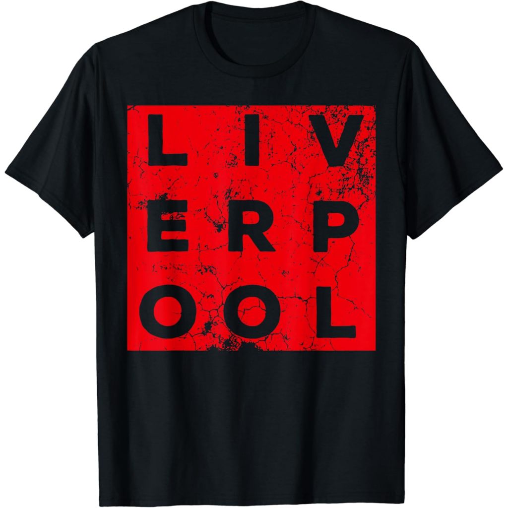 Kaos Dewasa Cool Retro Grunge Vintage look Liverpool shirt gift T-Shirt Fashion Baju Atasan Anak Lak