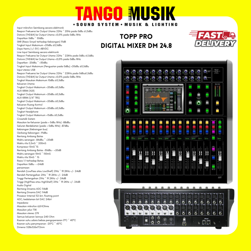 TOPP PRO DIGITAL MIXER DM 24.8 ORIGINAL / Digital Mixer 24 Channel Topp Pro Digital Digital Mixer Co