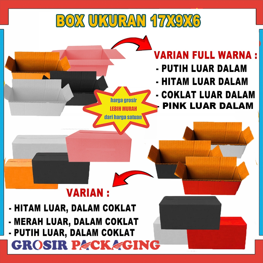 

Box 17x9x6cm /Kardus Kecil/Kemasan/Karton/Packing