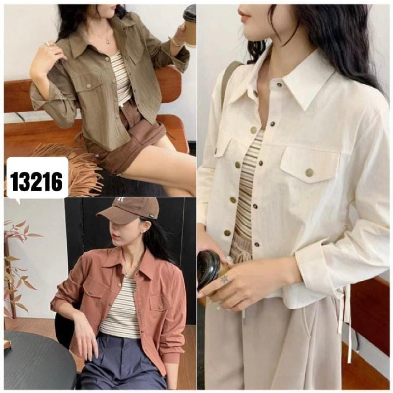 kemeja crop wanita kemeja inner import kemeja inner korea kemeja import wanita