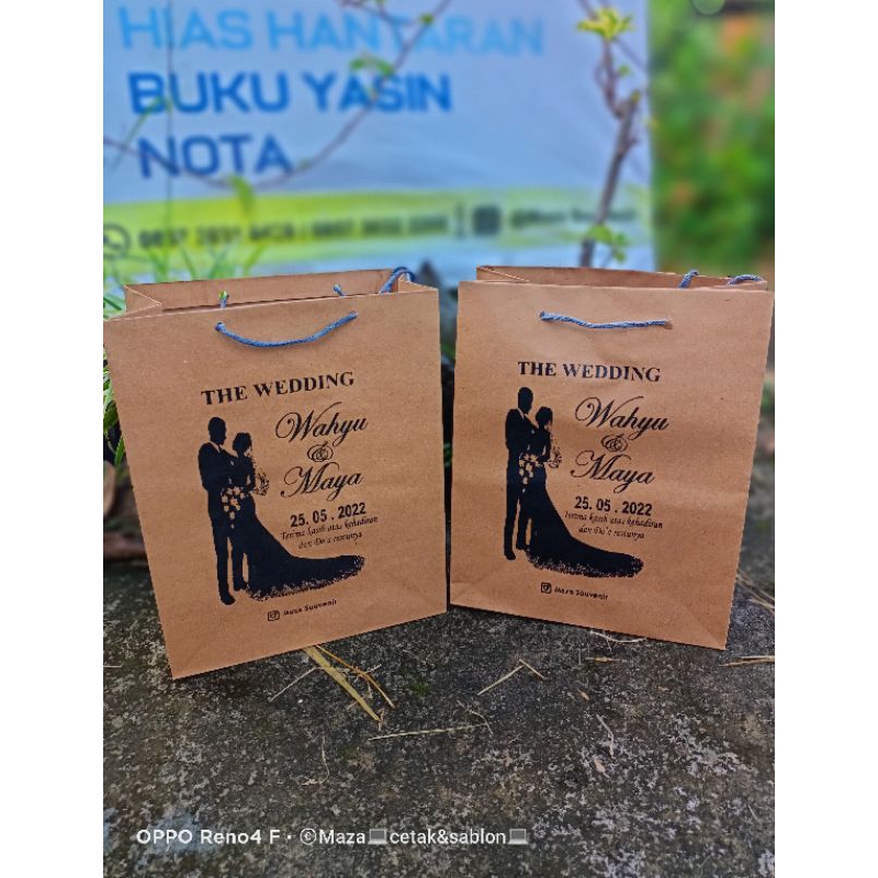

Paperbag sablon / tas asul asul