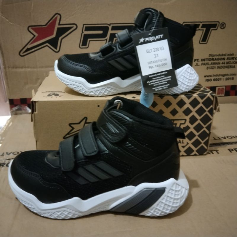 SEPATU ANAK PRO ATT SEPATU SEKOLAH SD TK PRO ATT SEPATU ANAK COWOK CEWEK - 100%