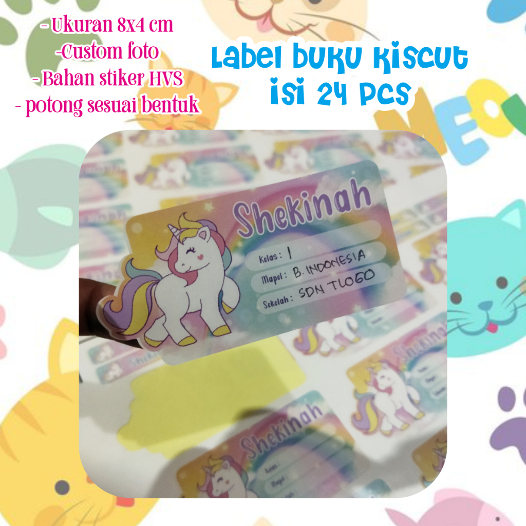 

Label buku kiscut dengan harga murah isi 24 pcs