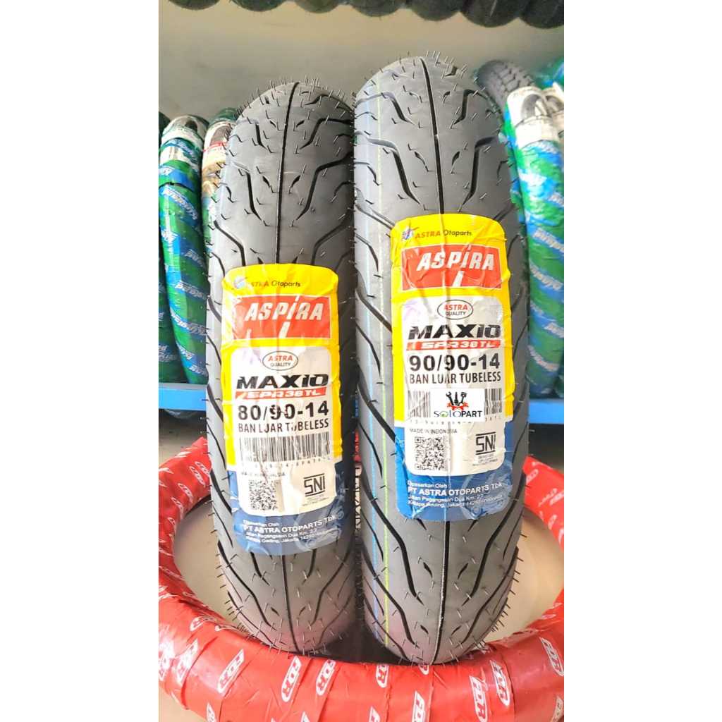 BAN ASPIRA TUBLES 80/90-14 DAN 90/90-14 RING 14 ban 90/90-14 ban 80/90-14 ban tubles ban motor ring 