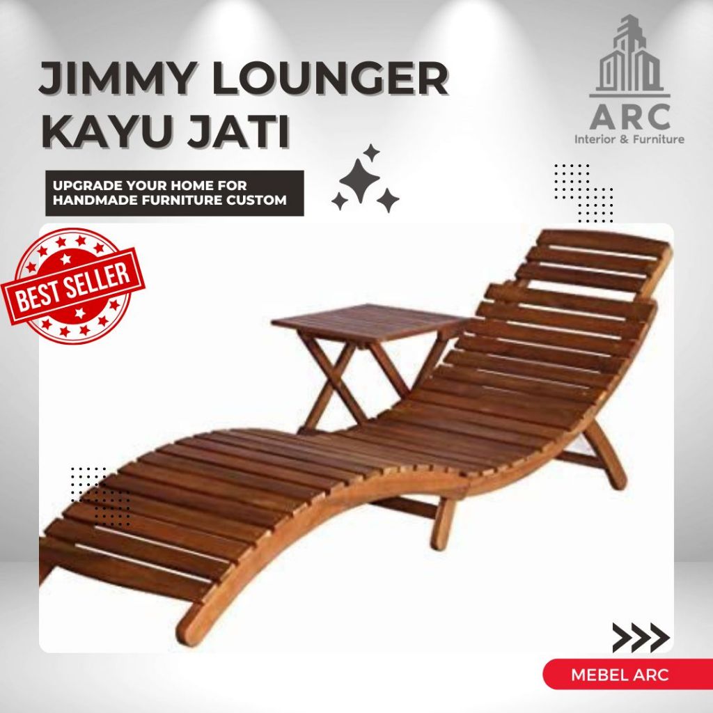 Kursi Lounger Kayu Jati / Kursi Lounger Custom Kayu Jati