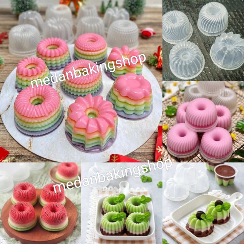 3pcs Cetakan Puding Mini Bavaya Lextra Classic Twister/Cetakan Agar-agar/Cetakan Kue Apem Lapis/Ceta