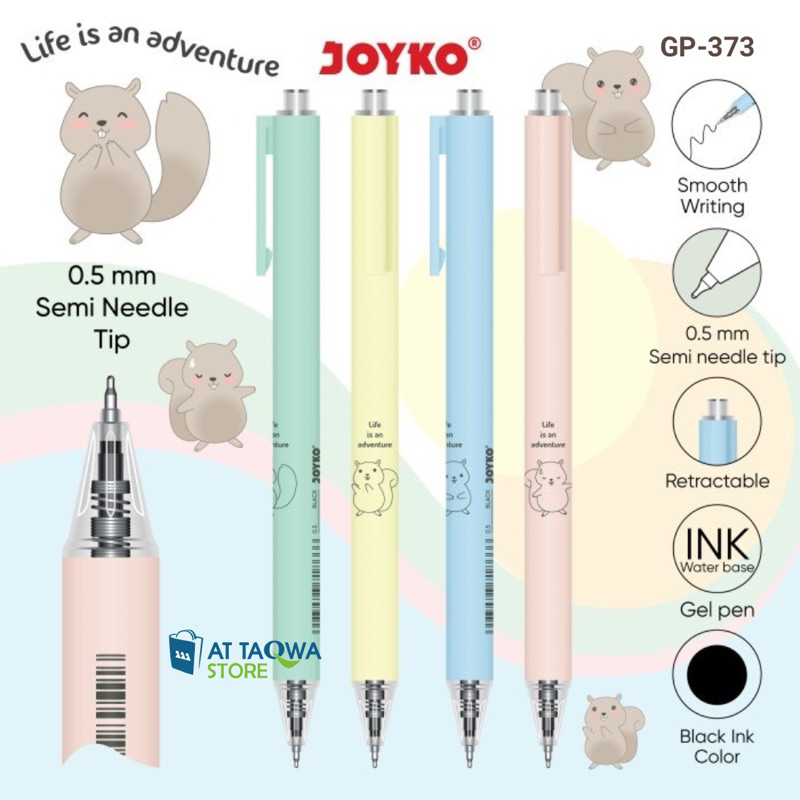 

Pulpen JOYKO GP-373 Gel Pen 0.5 mm Pena Retracable