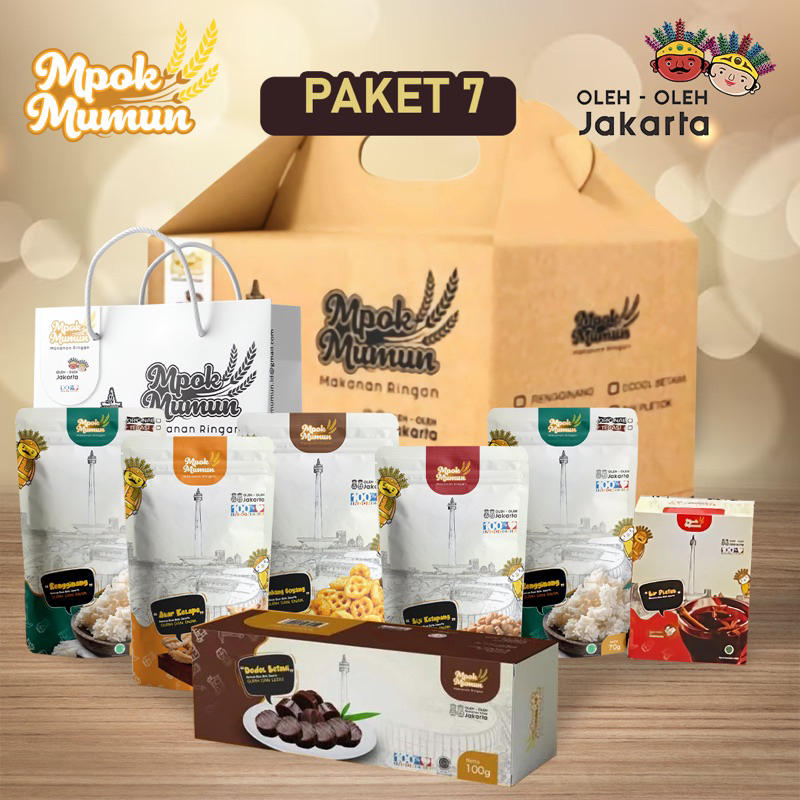 

Paket oleh oleh isi 7 Varian dari jakarta dan khas betawi hemat ekonomis - MPOK MUMUN