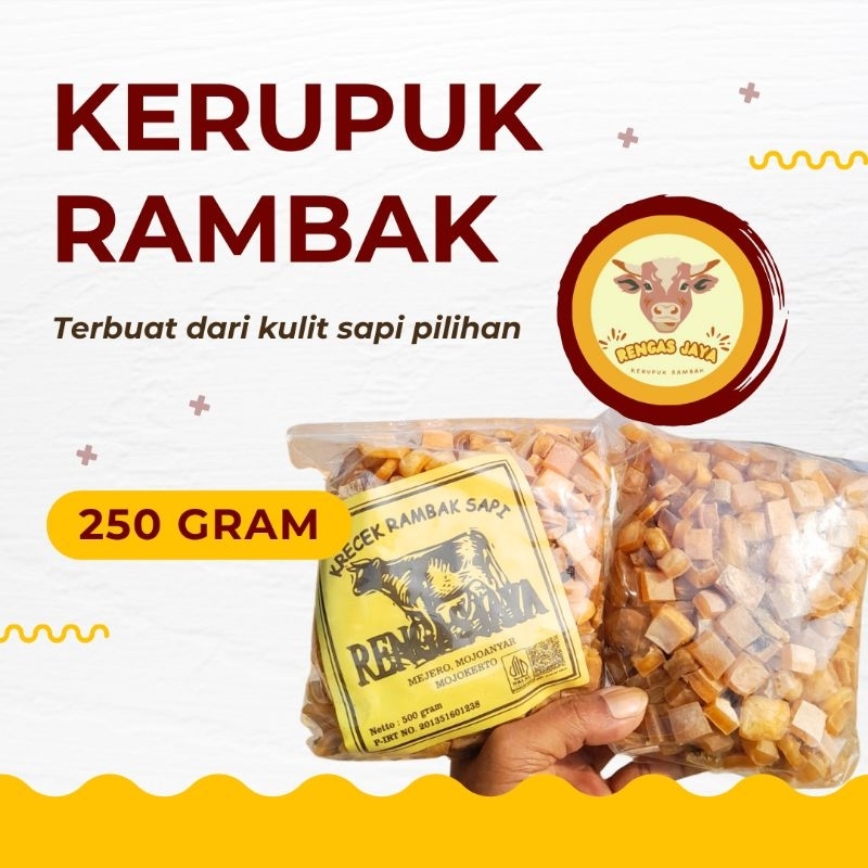 

Kerupuk Rambak Dadu Mentah siap goreng 250gr