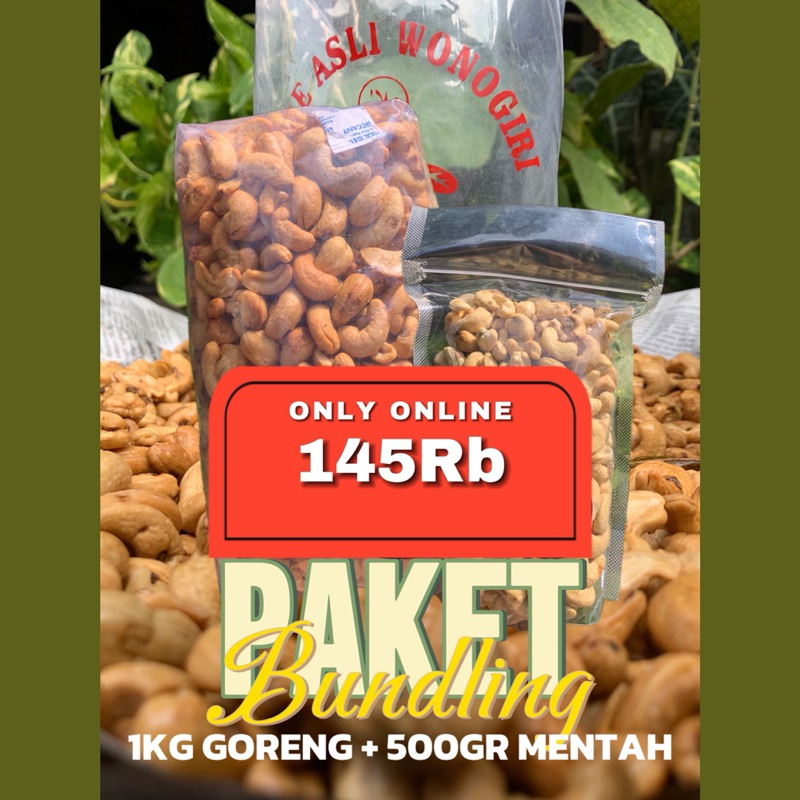 

PAKET BUNDLING 145rb 1KG Goreng + 500GR mentah. KACANG MEDE ASLI WONOGIRI