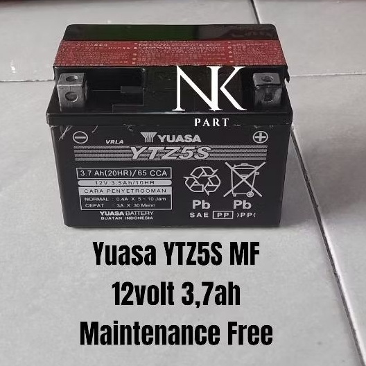 Aki Motor Honda Revo, Blade, Supra X 125, Kharisma Yuasa YTZ5S MF