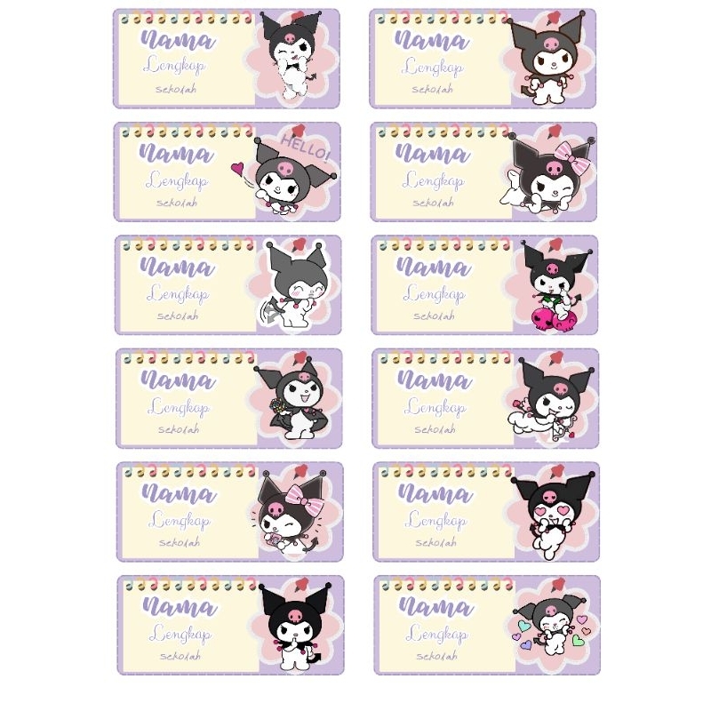 

[ISI 24PCS] STIKER LABEL NAMA CUSTOM FREE DESIGN & NAMA