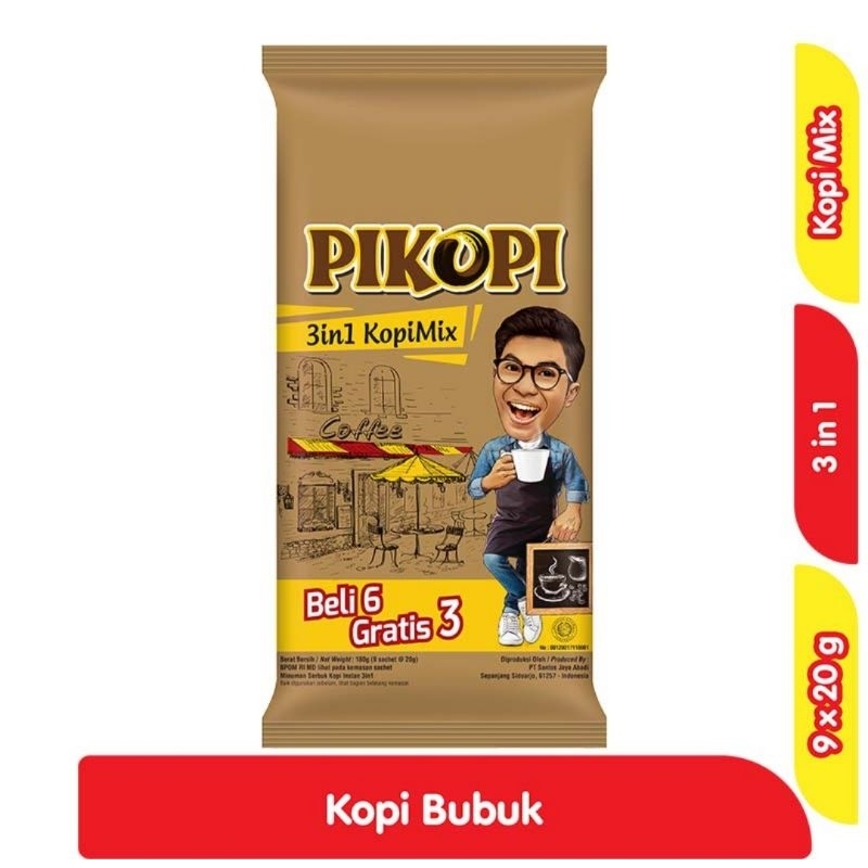 

Pikopi Kopi Instan 3in1 Kopi Mix isi 6 x 20 gram