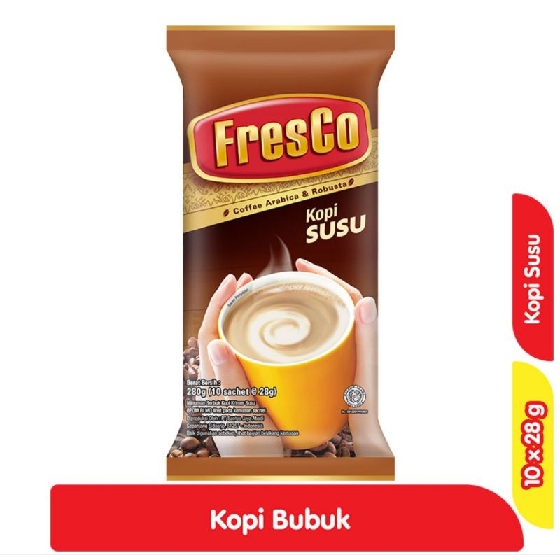 

Fresco Kopi Instan Krim Susu isi 10 x 28 gram