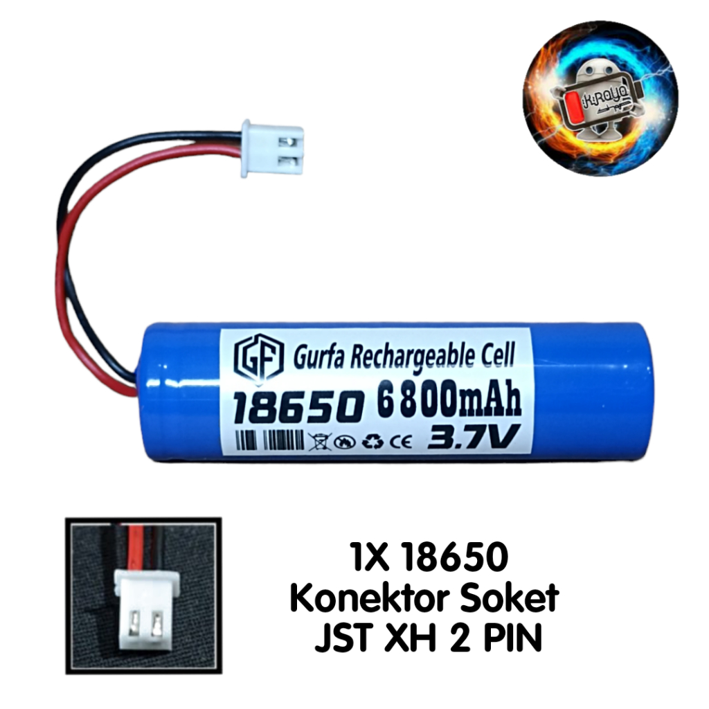 Fourclub_ Baterai Speaker Bt Mic Bt Mobi Rc Type Lithium 18650 Soket Putih 3.7V - 6800Mah