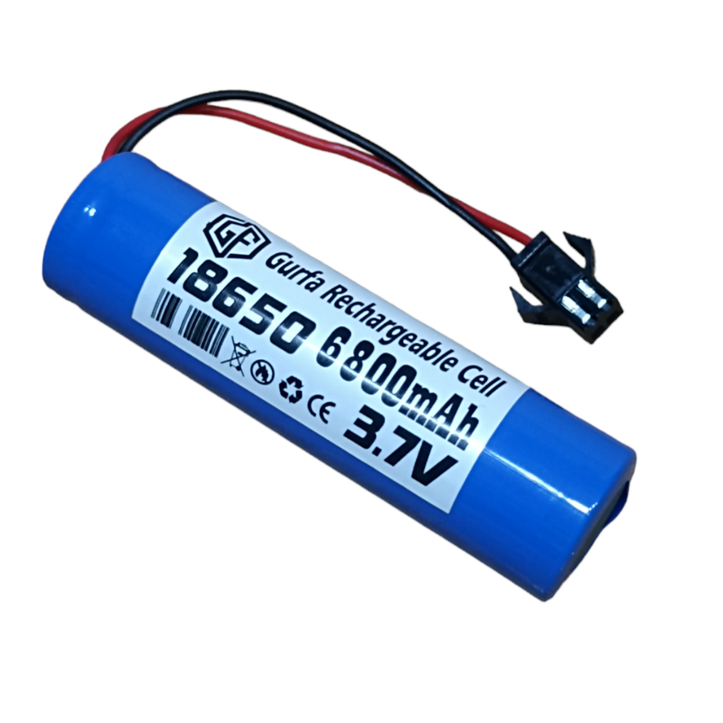new deals baterai mobil rc type lithium 18650 soket hitam 3.7v - 6800mah