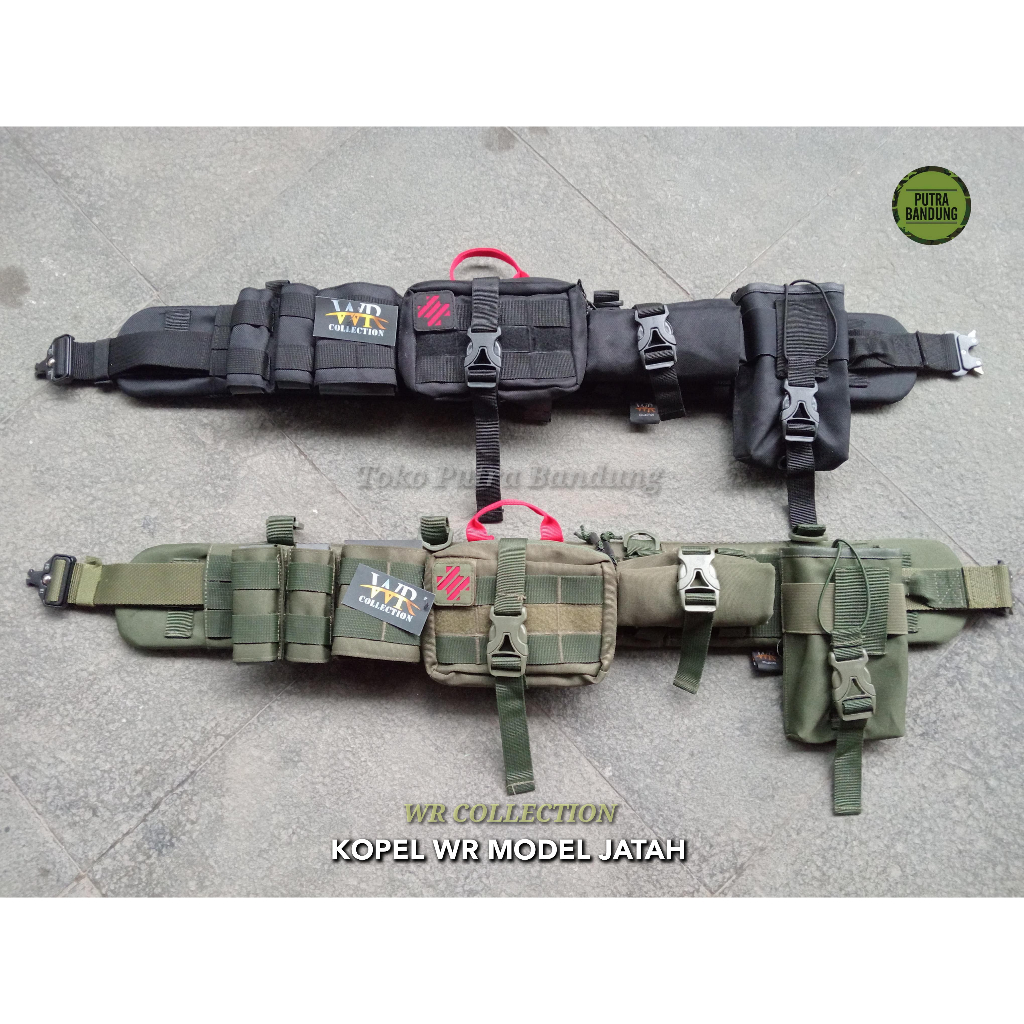 Kopel Tactical WarBelt kopel komplit model jatah Brimob / Kopel jatah brimob hijau / kopel jatah bri