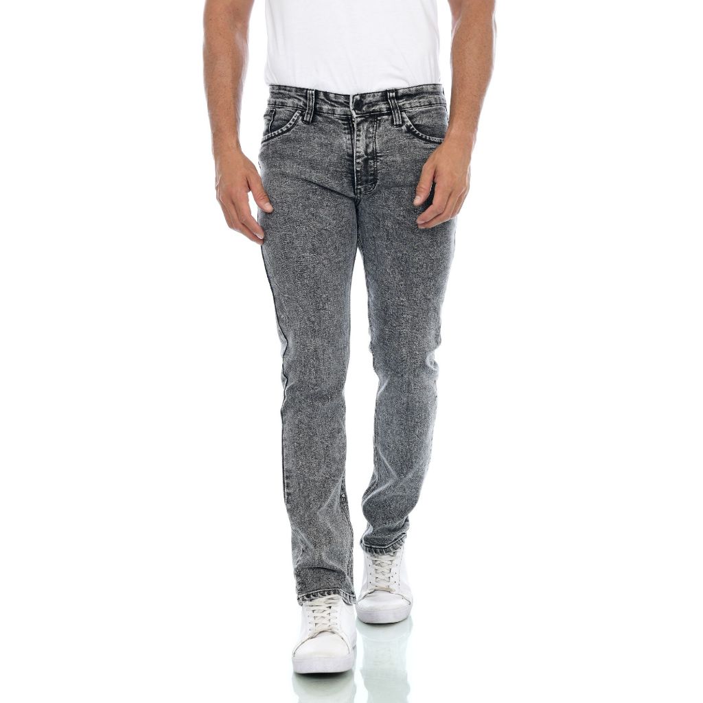 HIPSTER Celana  Panjang Jeans Pria Warna Sandwash Black