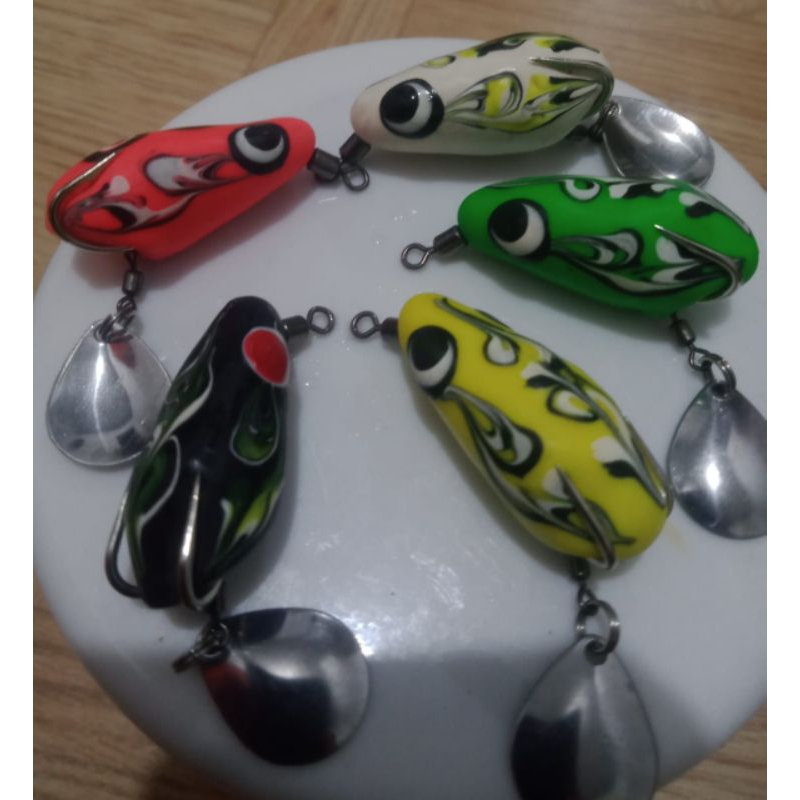 soft frog handmade / umpan kodok palsu / umpan casting 3,2 cm