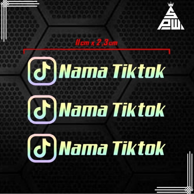 

Stiker Nama SOSMED Social Media TIKTOK Cutting