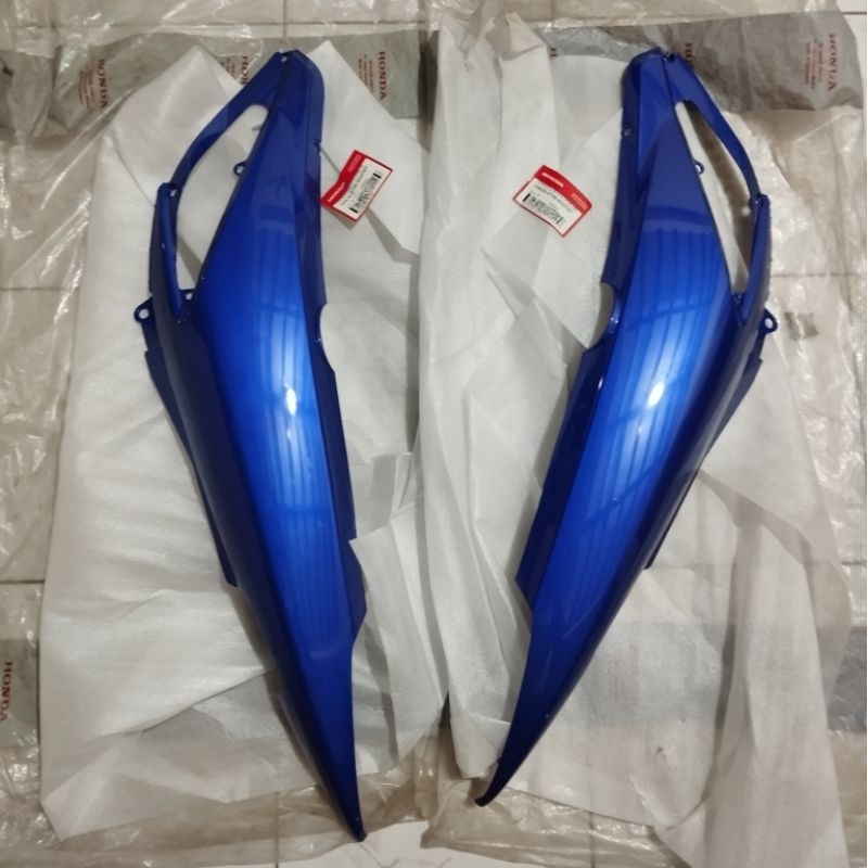 cover body samping belakang kiri kanan honda supra x125 x 125 old lama biru tua fmt original