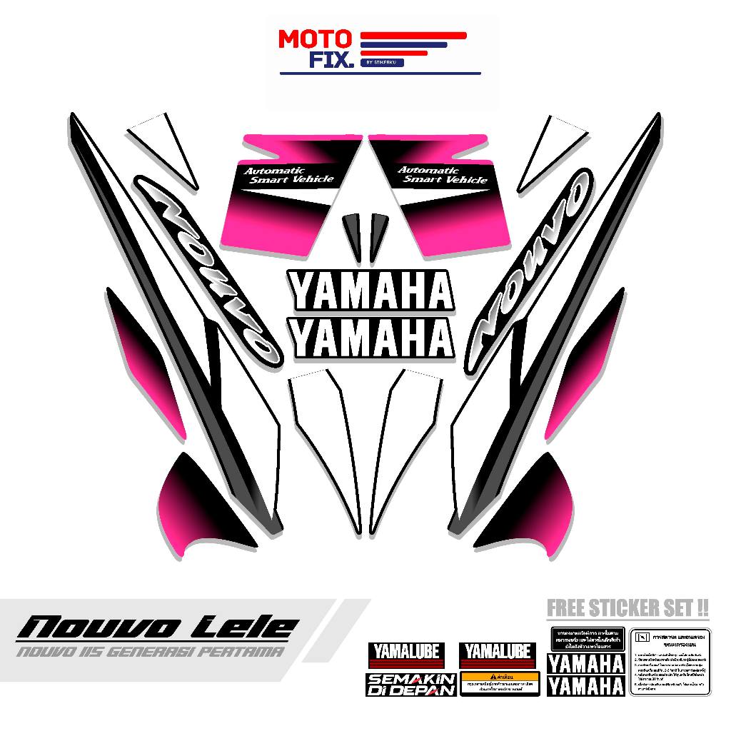 Stiker Striping Decal Body Motor Yamaha Nouvo Lele 115 Nouvo Go Motif 09 Free Sticker Set